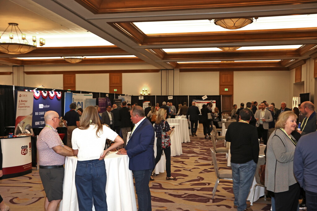 Attendees networking in the exhibit hall at the CICA 2025 International Conference during the Opening Reception